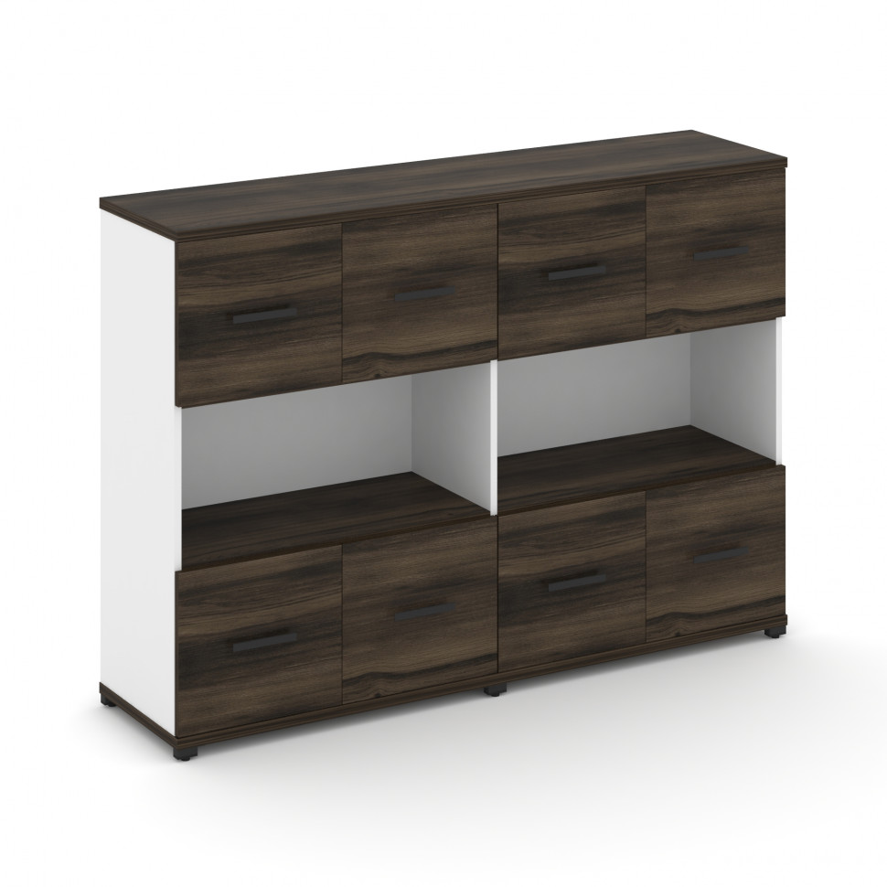 Concept Шкаф 2 широкие секции, 3 ниши CN.STS-325 B Дуб Мали/Белый Бриллиант/Металл Черный 1668*420*1 Concept Шкаф 2 широкие секции, 3 ниши CN.STS-325 B Дуб Мали/Белый Бриллиант/Металл Черный 1668*420*1