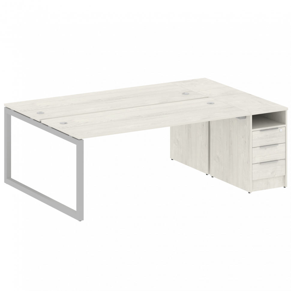 Metal System Quattro Рабочая станция с тумбой на О-образном м/к 50БО.РС-СТП-2.5 Дуб Наварра/Металл С Metal System Quattro Рабочая станция с тумбой на О-образном м/к 50БО.РС-СТП-2.5 Дуб Наварра/Металл С