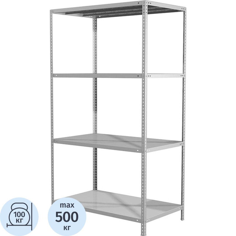 Стеллаж металлический 0MX_MS Standart 185/100x50/4 полки