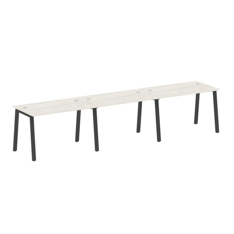 Metal System Рабочая станция на 3 места на А-образном м/к БА.СМ-3.2 Дуб Наварра/Металл Антрацит 3600