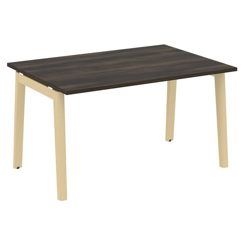 Onix Wood Стол переговорный (1 столешница) OW.PRG-1.3 Дуб Мали/Дуб Светлый/Металл Белый 1380*980*750