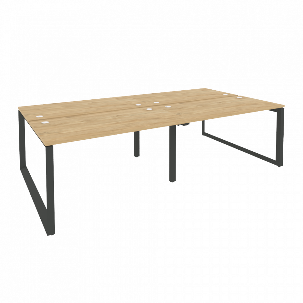 Onix Рабочая станция на О-образном м/к O.MO-D.RS-4.3.7 Тиквуд Светлый/Металл Антрацит 2760*1475*750