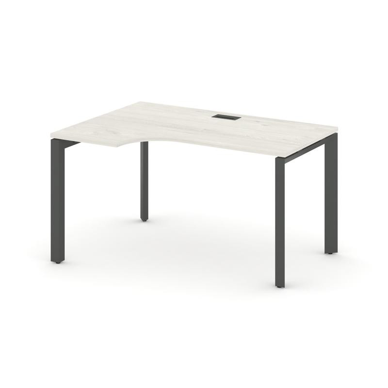 Style Project Стол рабочий эргономичный SN-59P.SPA-002(L) Дуб Наварра/Металл Антрацит/Черный Заглушк