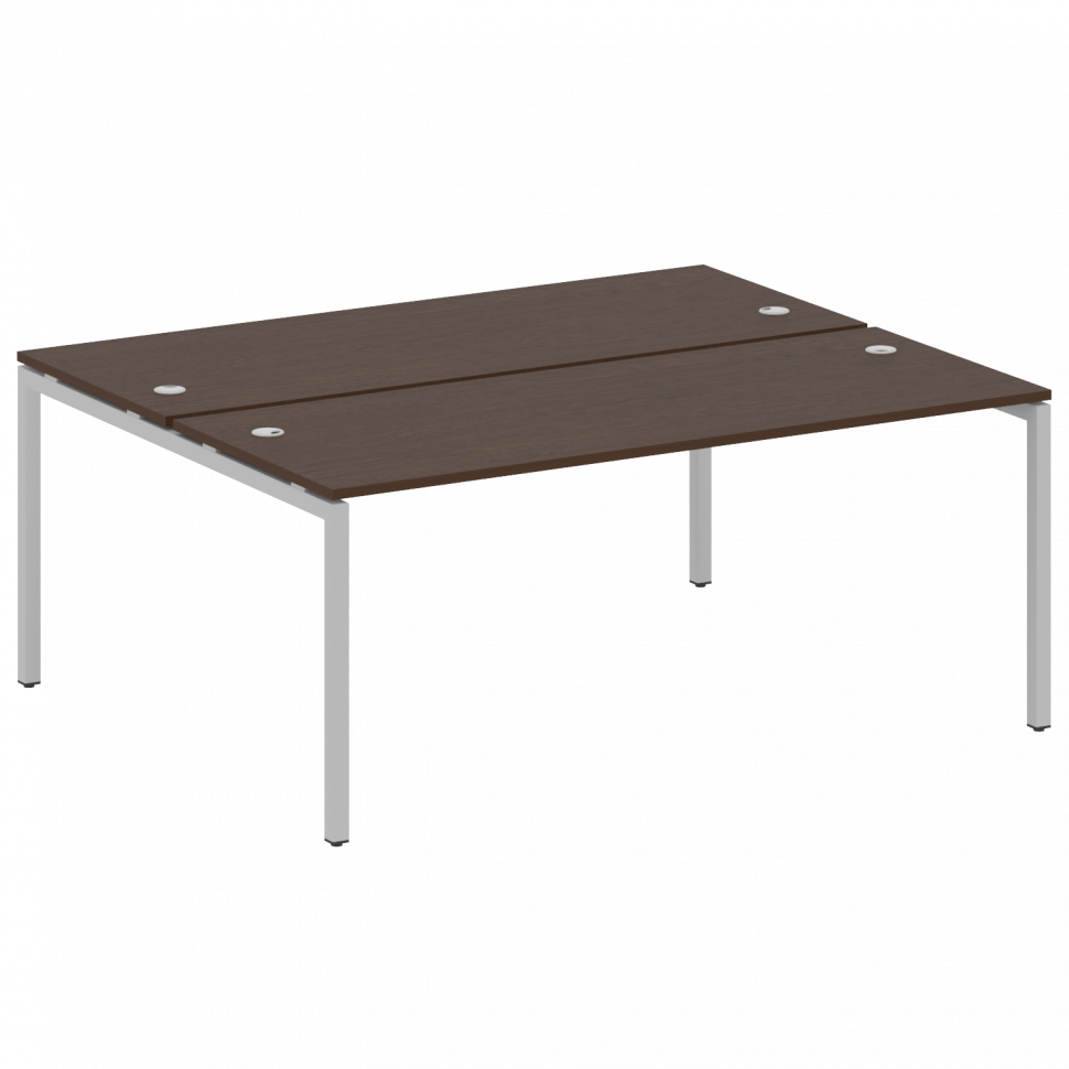 Metal System Quattro Рабочая станция на П-образном м/к 40БП.РАС-СП-2.5 Венге Цаво/Металл Серый 1800*