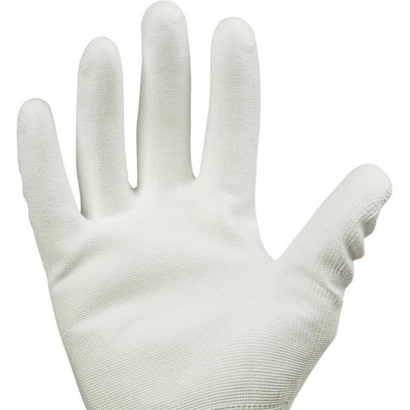 Перчатки защитные нейлон Gward White PU1001 с п/у покрытием р.8 (12 пар/уп)