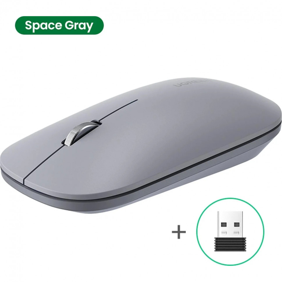 Мышь компьютерная Ugreen MU001 (90373) светло-серый WLS