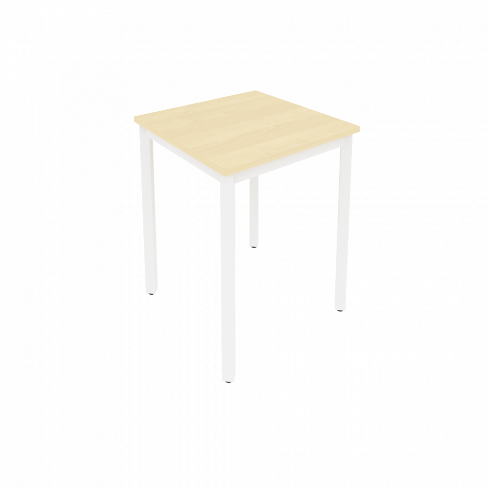 Slim Стол письменный на металлокаркасе С.СП-1.1 Клен/Металл Белый 600*600*750