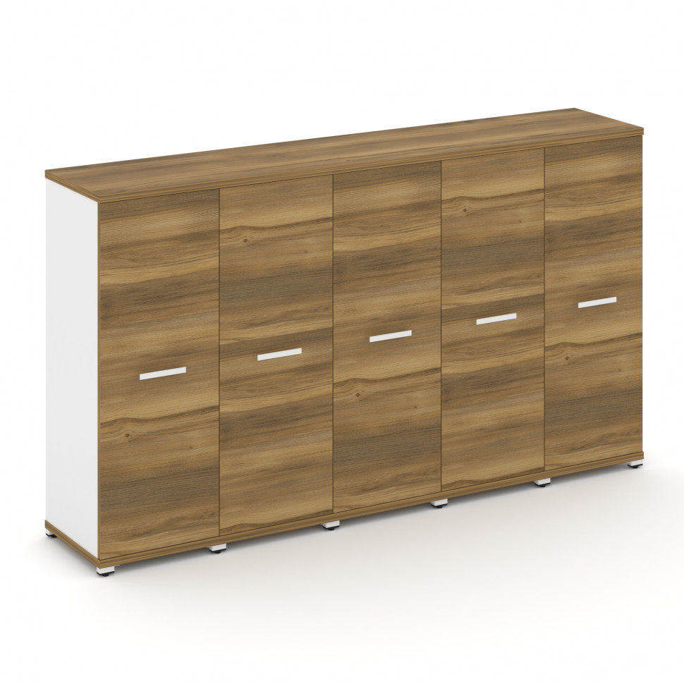 Concept Шкаф 5 узких секций, 3 ниши CN.STU-356 W Сандал Янтарный/Белый Бриллиант/Металл Белый 2084*4