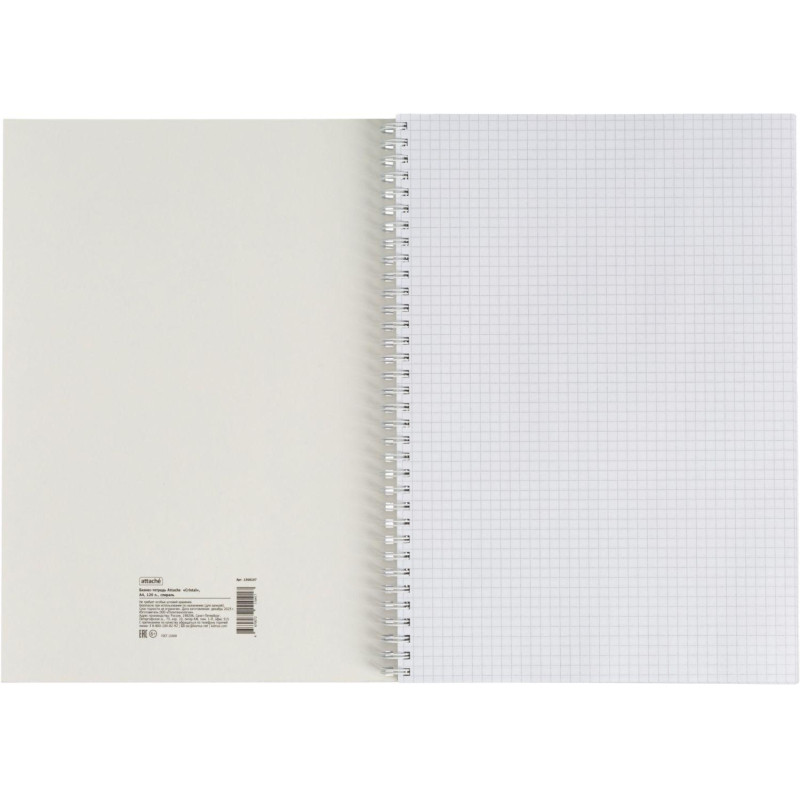 Тетрадь общая Attache Cristal,120л,клет,А4,спир,обл.мел.карт