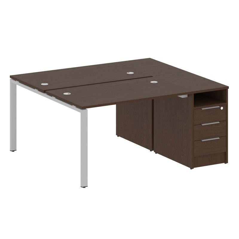 Metal System Рабочая станция с тумбой на П-образном м/к БП.РС-СТП-2.2 Венге Цаво/Металл Серый 1612*1 Metal System Рабочая станция с тумбой на П-образном м/к БП.РС-СТП-2.2 Венге Цаво/Металл Серый 1612*1