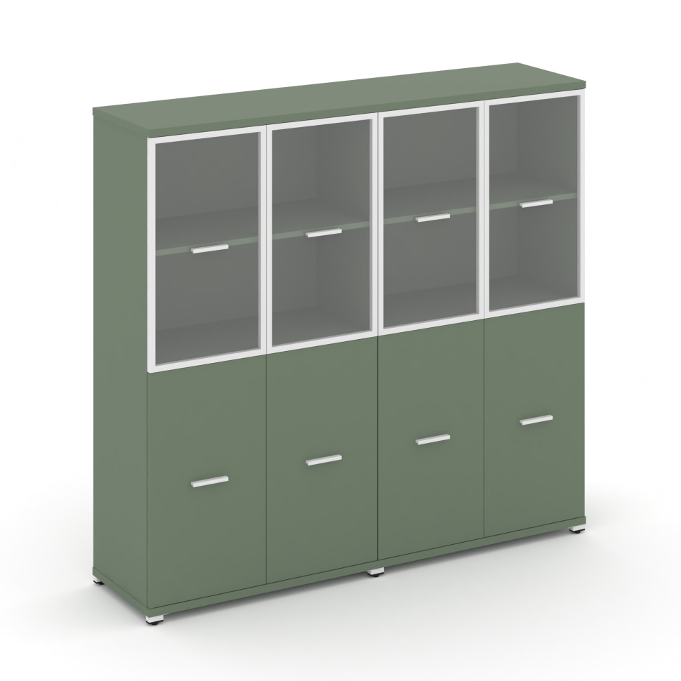 Concept Шкаф 2 широкие секции, 4 ниши CN.STS-422 RPW W Кобо/Металл Белый/Прозрачный 1668*420*1554 Concept Шкаф 2 широкие секции, 4 ниши CN.STS-422 RPW W Кобо/Металл Белый/Прозрачный 1668*420*1554