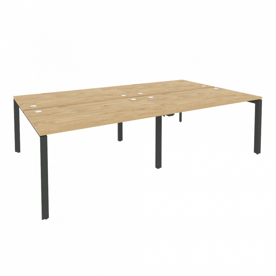 Onix Рабочая станция на П-образном м/к O.MP-D.RS-4.3.8 Тиквуд Светлый/Металл Антрацит 2760*1635*750