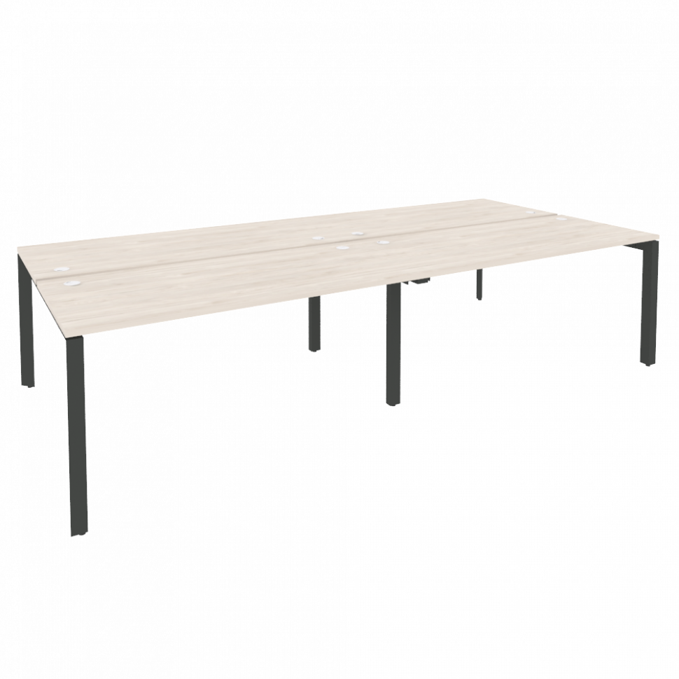 Onix Рабочая станция на П-образном м/к O.MP-D.RS-4.4.7 Денвер Светлый/Металл Антрацит 3160*1475*750