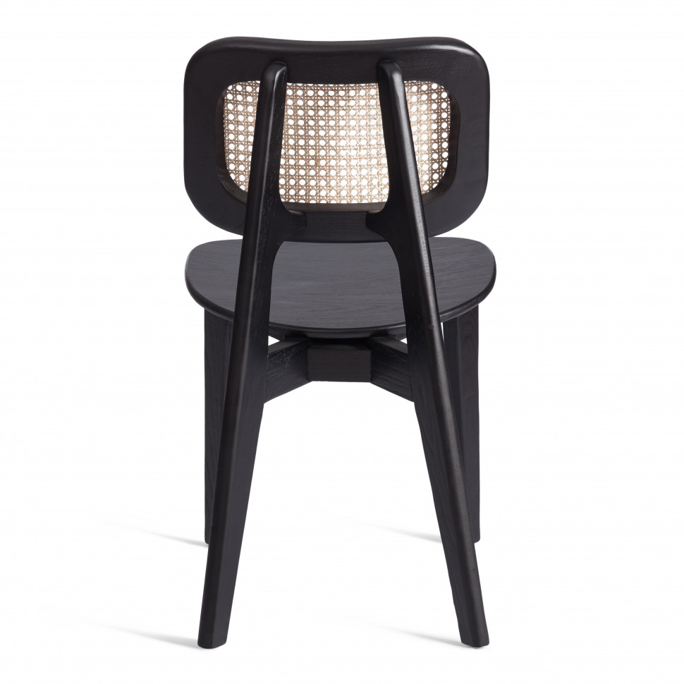 Стул ODIN дерево вяз/ротанг, черный, 42х45х78 см