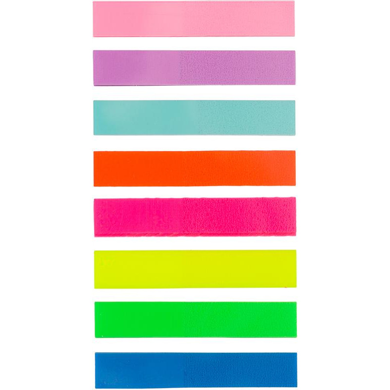 Клейкие закладки пласт. 8цв.по 20л. 45ммх8 Attache Selection