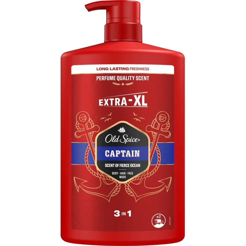 Гель для душа  + шампунь 3в1 OLD SPICE мужской  Captain 1л