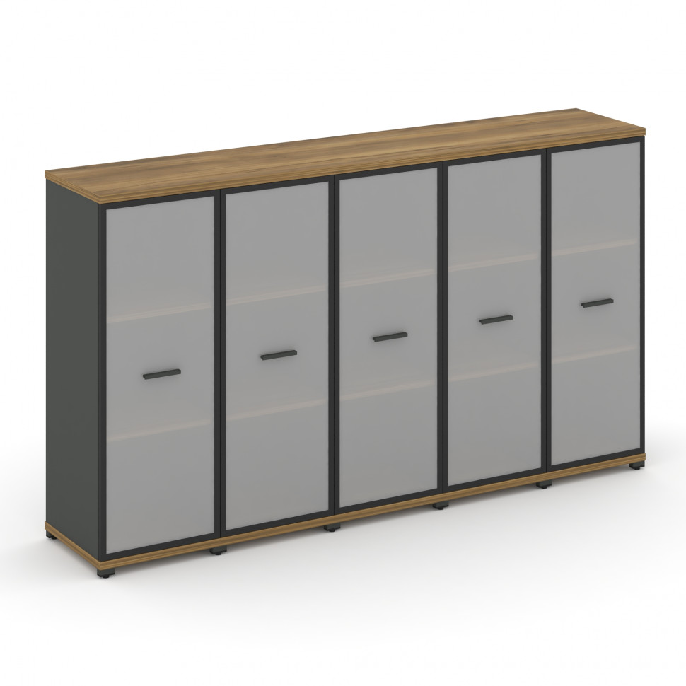 Concept Шкаф 5 узких секций, 3 ниши CN.STU-356 RMB A Сандал Янтарный/Антрацит/Металл Антрацит/Сатин