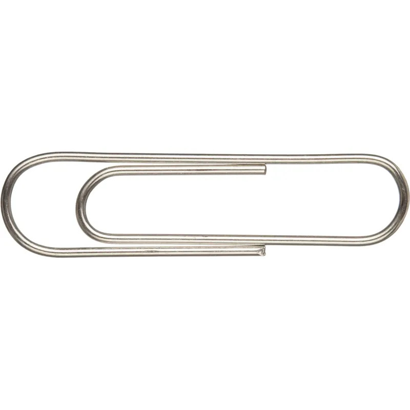 Скрепки Глобус металлические без покрытия 28 мм 100 шт. в упаковке флоу-пак