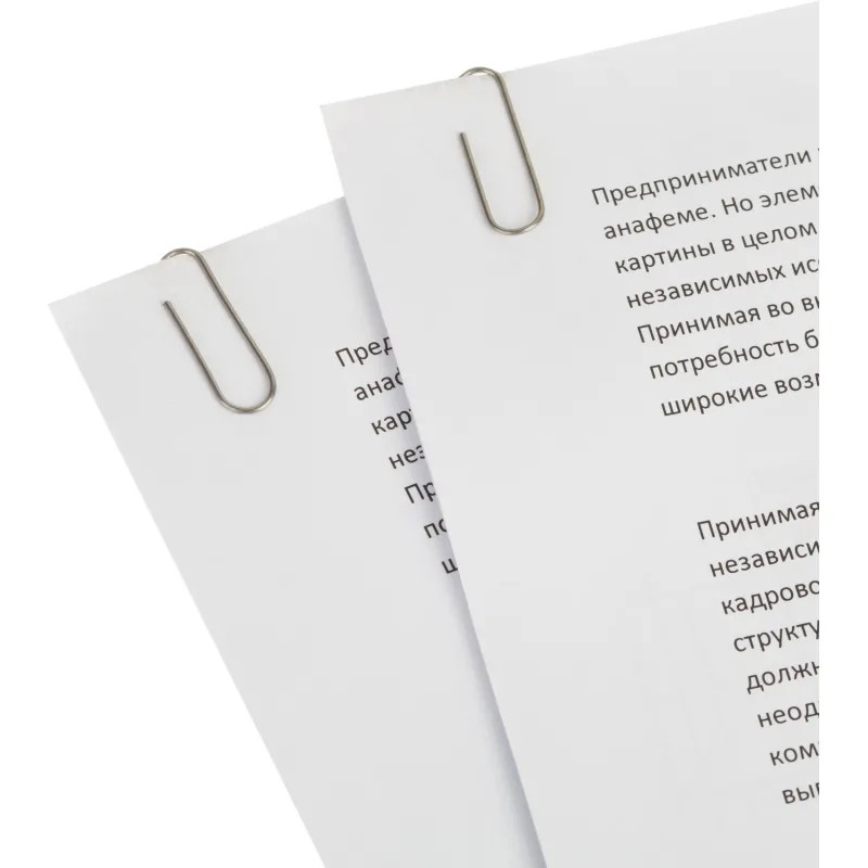 Скрепки Глобус металлические без покрытия 28 мм 100 шт. в упаковке флоу-пак