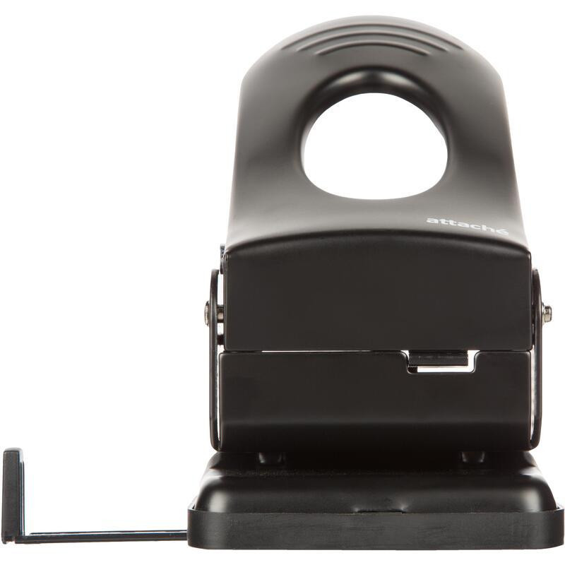 Дырокол металлический Attache Economy до 65 листов, с линейкой, цвет черный