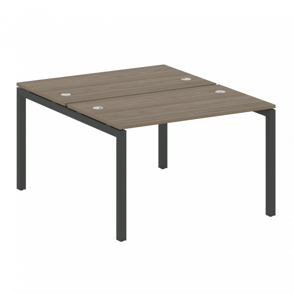 Metal System Quattro Рабочая станция на П-образном м/к 50БП.РАС-СП-2.2 Вяз Благородный/Металл Антрац