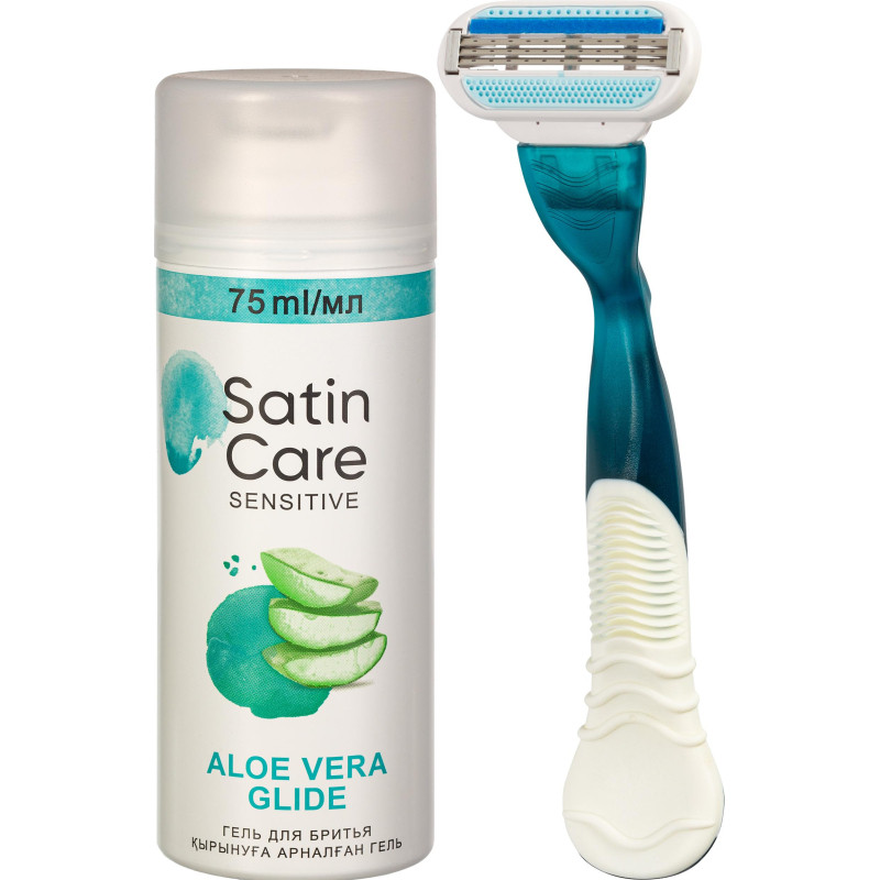 Подарочный набор Gillette Venus бритв Smooth и гел д/бр Satin Care 75мл муж