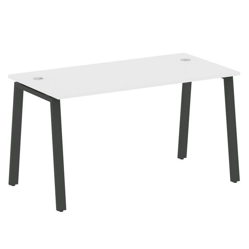 Metal System Стол письменный на А-образном м/к БА.СП-3 Белый/Металл Антрацит 1400*720*750