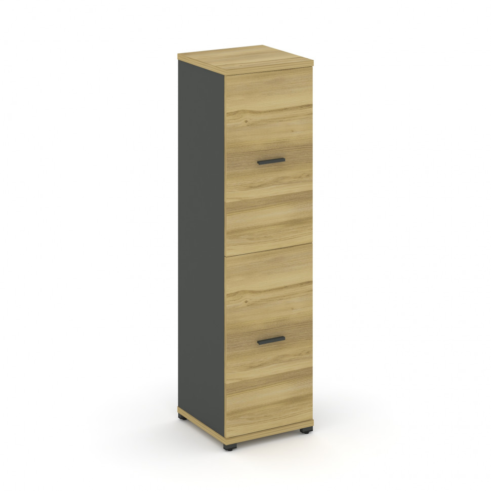 Concept Шкаф 1 узкая секция, 4 ниши CN.STU-412 A Дуб Винченцо/Антрацит/Металл Антрацит 420*420*1554