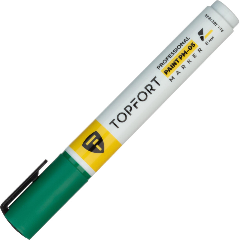Маркер лаковый TOPFORT Paint 6 мм зеленый