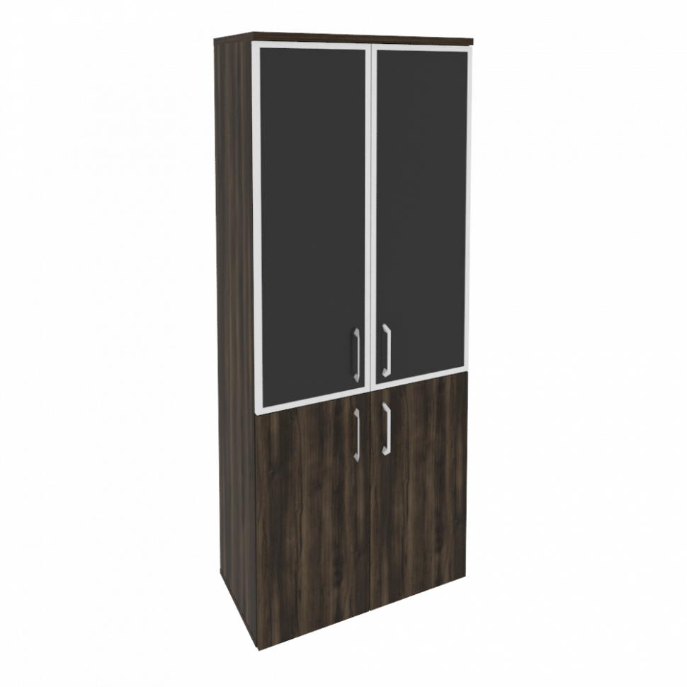 Onix Шкаф высокий широкий O.ST-1.2 R black Дуб Мали/Стекло Black 800*420*1977