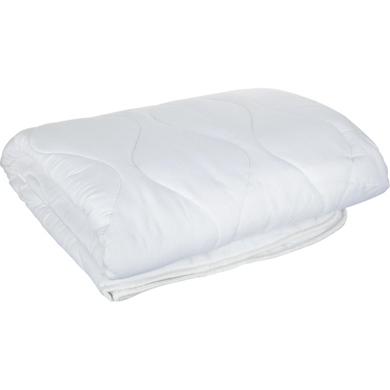 Одеяло Luscan 140х205 стег, кант, 300-350гр/м2 (холлофайбер/микрофибра),бел