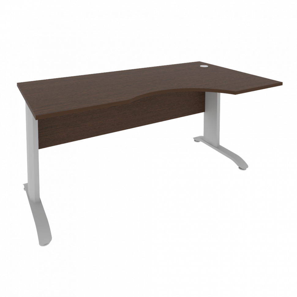 Riva Metal-L Стол криволинейный правый ПЛ.СА-1 (R) Венге Цаво/Металл Серый 1600*900*750