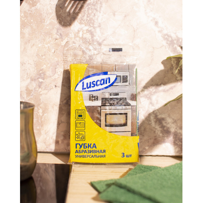Пад ручной Губки абразивные Luscan 130x90x4 мм 3шт/уп