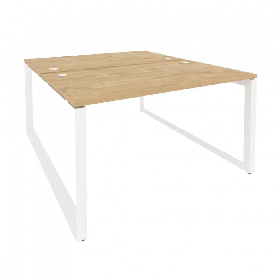 Onix Рабочая станция на О-образном м/к O.MO-D.RS-2.3.8 Тиквуд Светлый/Металл Белый 1380*1635*750