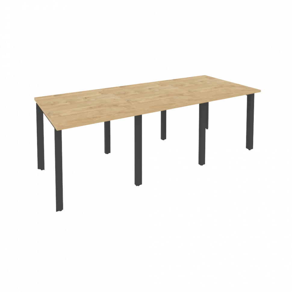 Onix Стол переговорный O.MP-PRG-3.0 Тиквуд Светлый/Металл Антрацит 2340*980*750 Onix Стол переговорный O.MP-PRG-3.0 Тиквуд Светлый/Металл Антрацит 2340*980*750