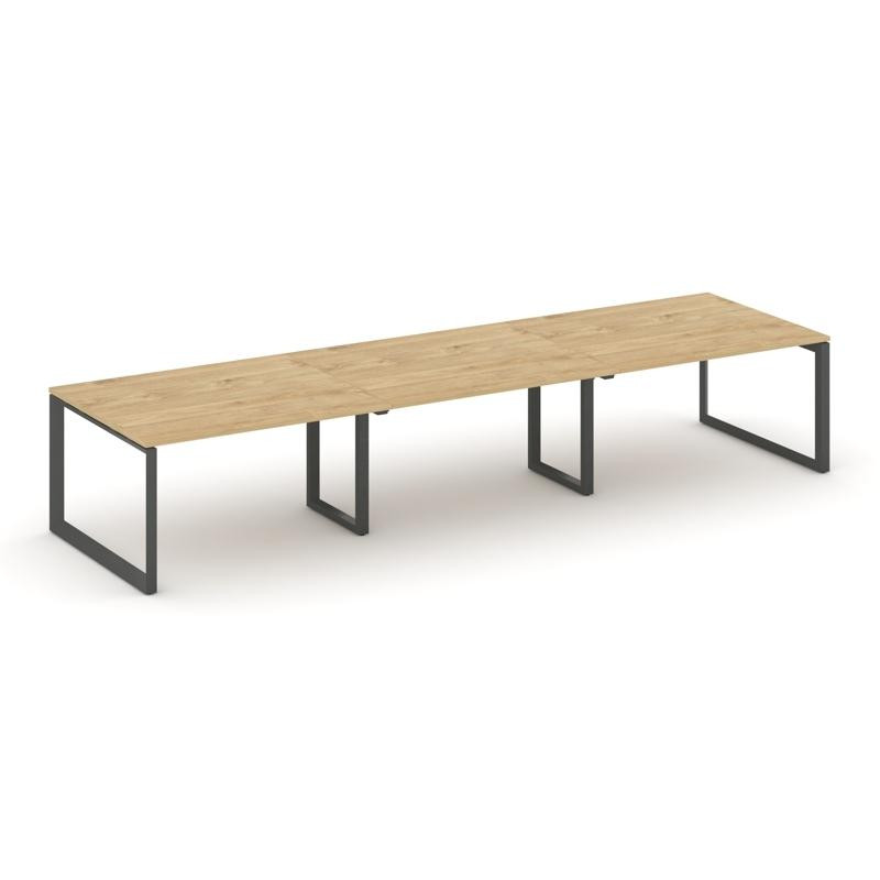 Style Project Стол переговорный SN-59O.SPRG-053.3 Тиквуд Светлый/Металл Антрацит 4140*1180*750