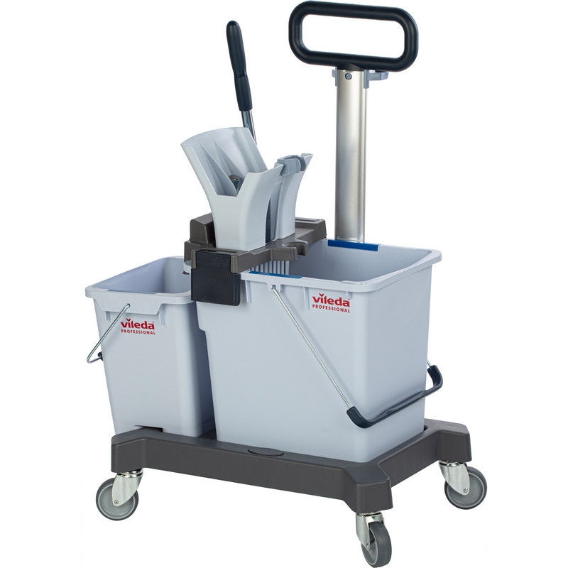 Тележка Vileda УльтраСпид Про ведра 25л+10л на платформе с тр.ручкой 147209
