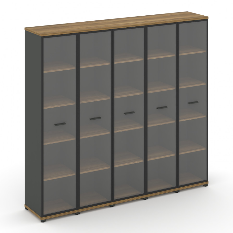 Concept Шкаф 5 узких секций, 5 ниш CN.STU-558 RPB A Сандал Янтарный/Антрацит/Металл Антрацит/Прозрач Concept Шкаф 5 узких секций, 5 ниш CN.STU-558 RPB A Сандал Янтарный/Антрацит/Металл Антрацит/Прозрач