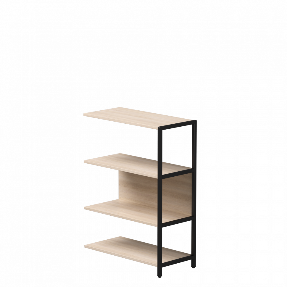 Полустеллаж металлический средний Everprof EVO (ЭВО) 805х385x1120 Дуб Соната/Черный