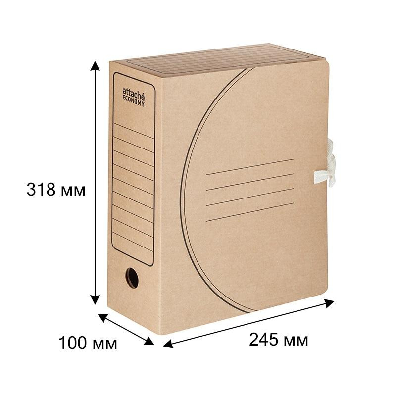 Короб архивный с завязками Attache Economy 100мм 5 шт/уп