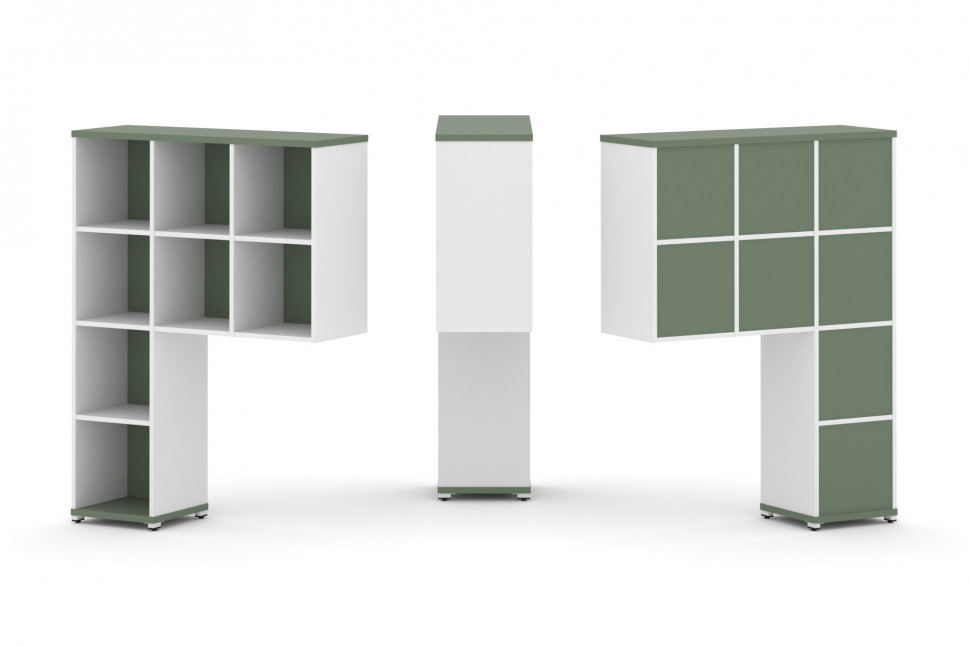 Concept Надставка высокая CN.ONV-001 Кобо/Белый Бриллиант/Металл Белый 1099*350*1486