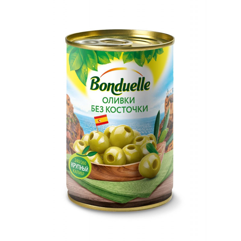 Оливки Консервация Бондюэль без косточки, 300г