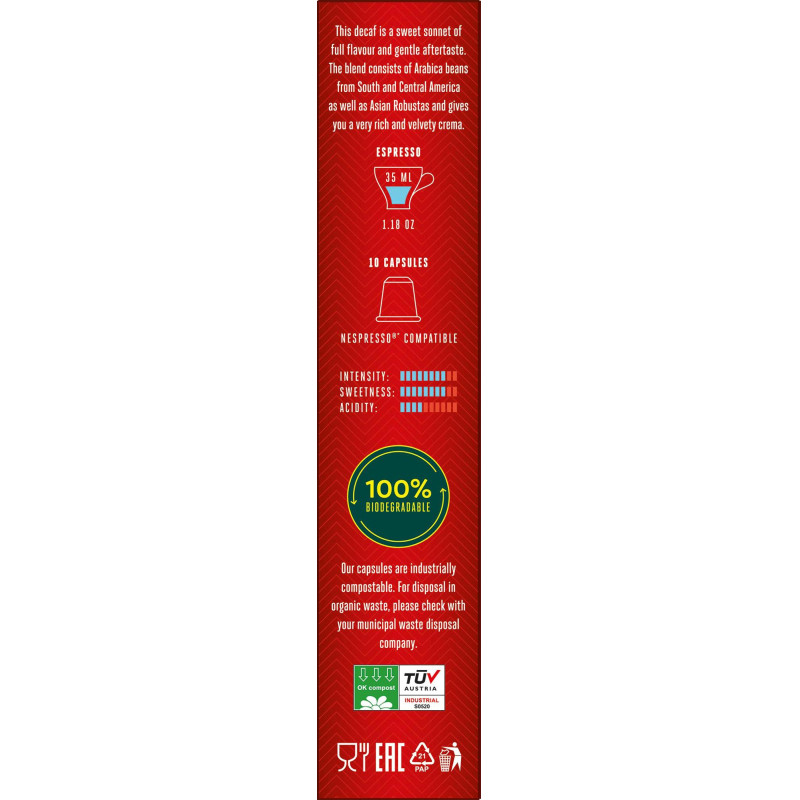 Кофе в капсулах Julius Meinl Эспрессо Декаф BIO,10 кап (94033)