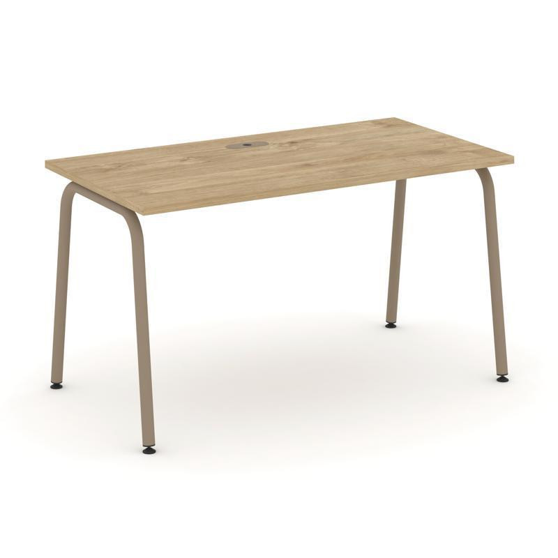 Estetica Стол рабочий ES.SP-3-LK Тиквуд Светлый/Металл Латте 1380*730*750