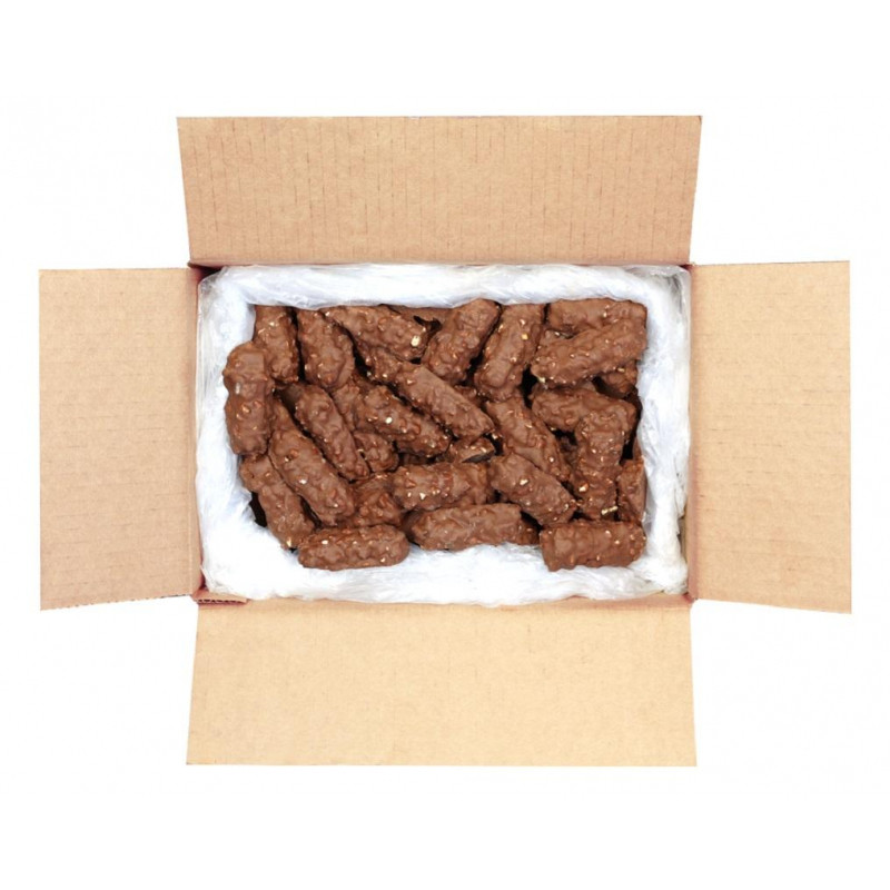 Вафли Яшкино глазированные молочным шоколадом с орехом и изюмом,2кг (ЯК300)