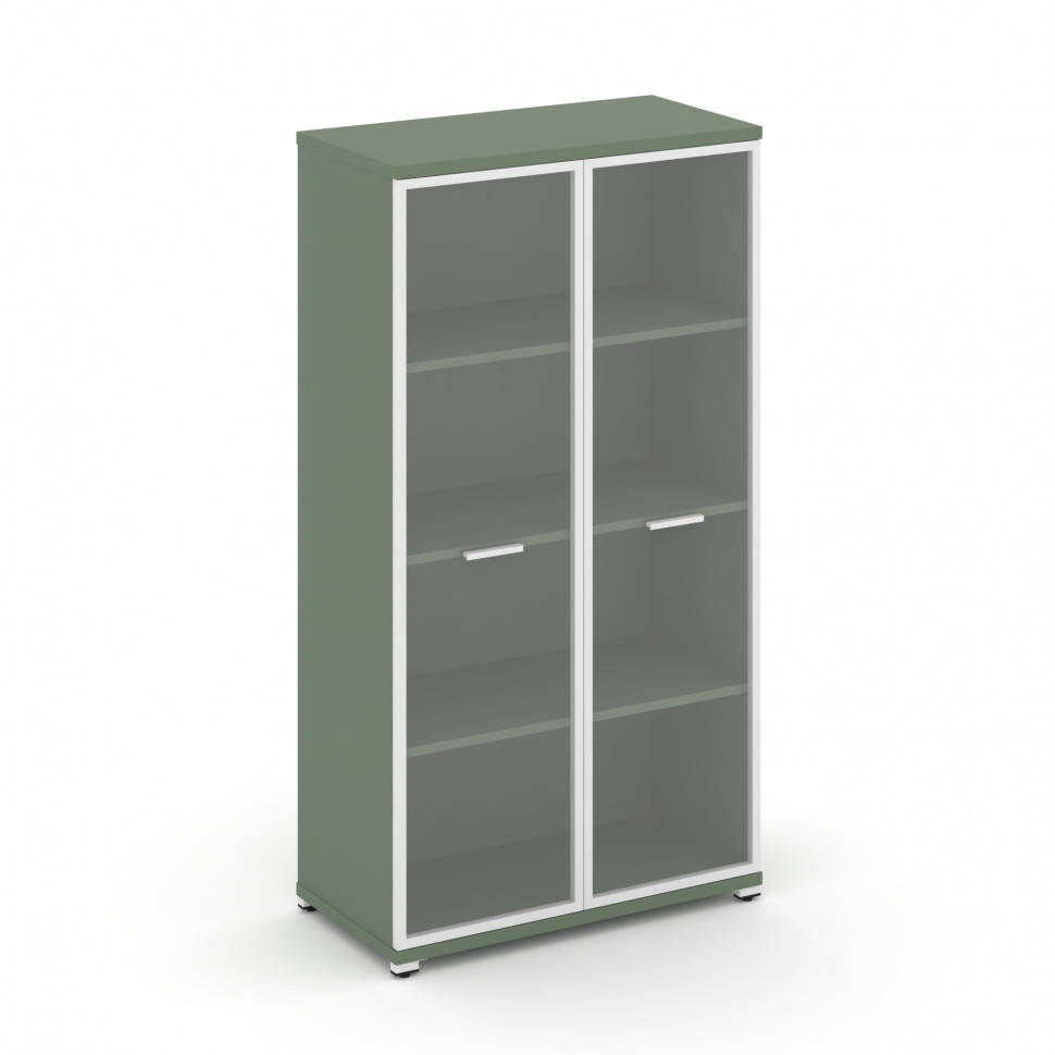 Concept Шкаф 1 широкая секция, 4 ниши CN.STS-416 RPW W Кобо/Металл Белый/Прозрачный 836*420*1554