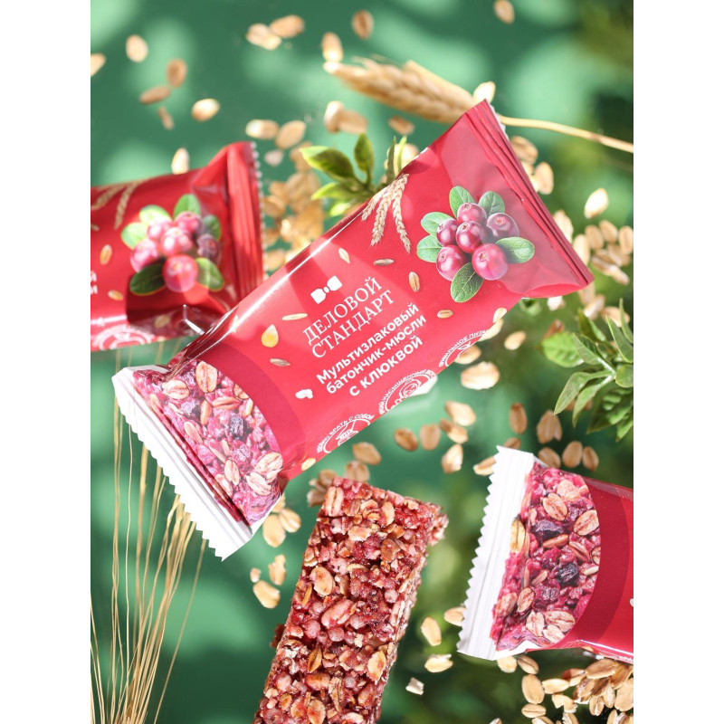 Батончик мюсли мультизлак Деловой Стандарт с ябл в кар и кориц 35г 24шт/уп