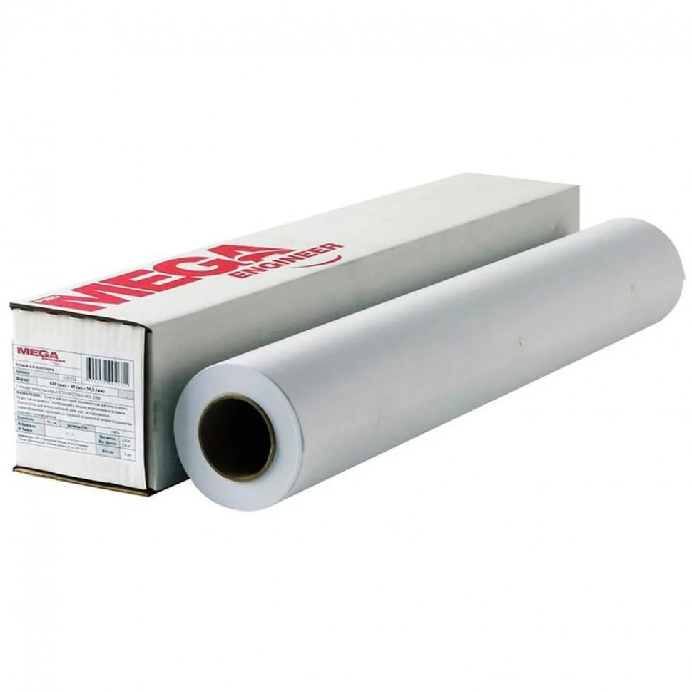 Бумага широкоформатная InkJet 80г 610ммх45,7м 50,8мм 163%CIE