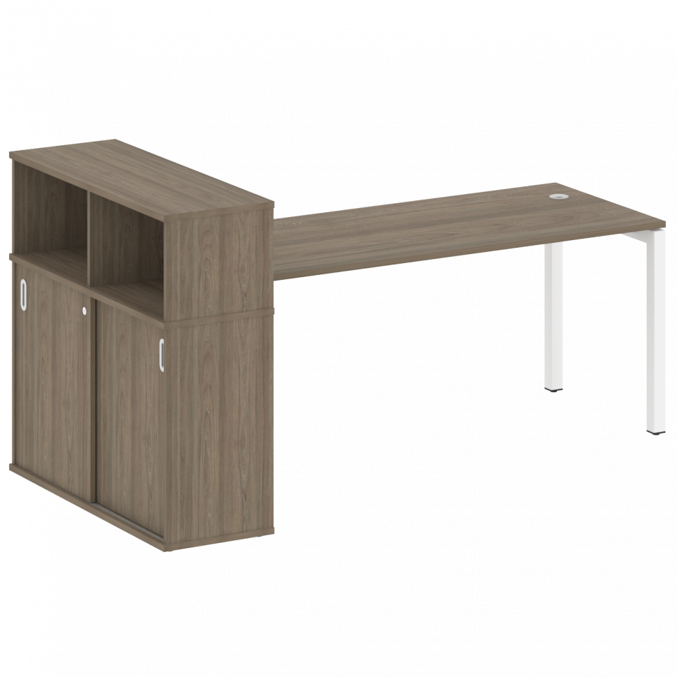 Metal System Quattro Стол письменный с шкафом-купе на П-образном м/к 50БП.РС-СШК-3.5 Т Вяз Благородн Metal System Quattro Стол письменный с шкафом-купе на П-образном м/к 50БП.РС-СШК-3.5 Т Вяз Благородн