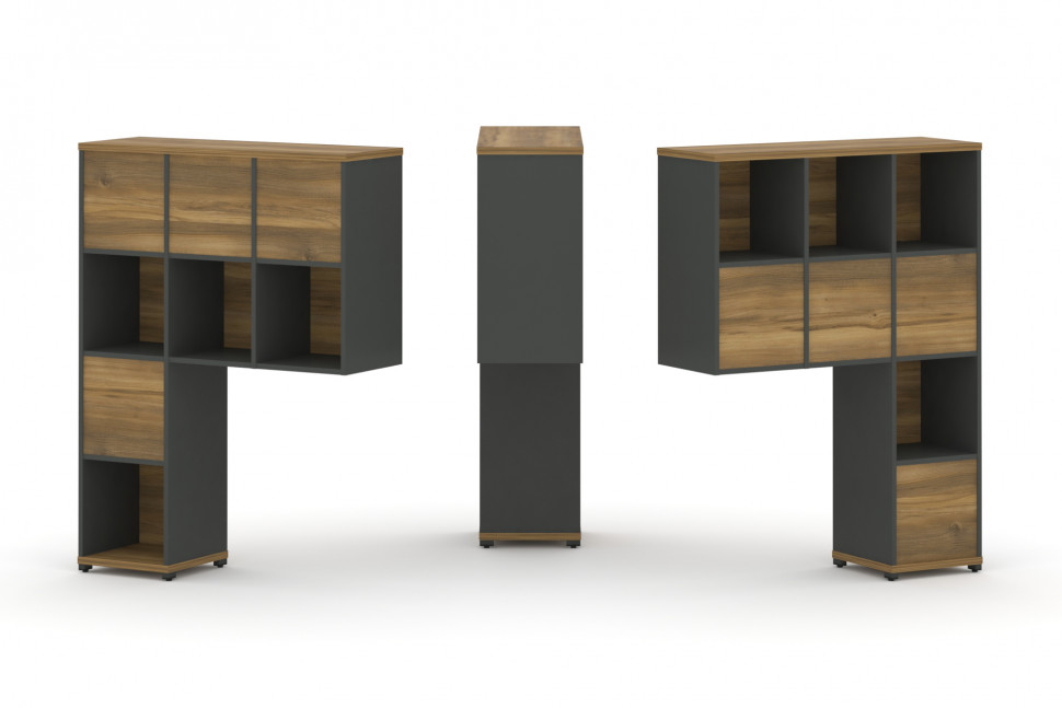 Concept Надставка высокая CN.DNV-005 Сандал Янтарный/Антрацит/Металл Антрацит 1099*350*1486